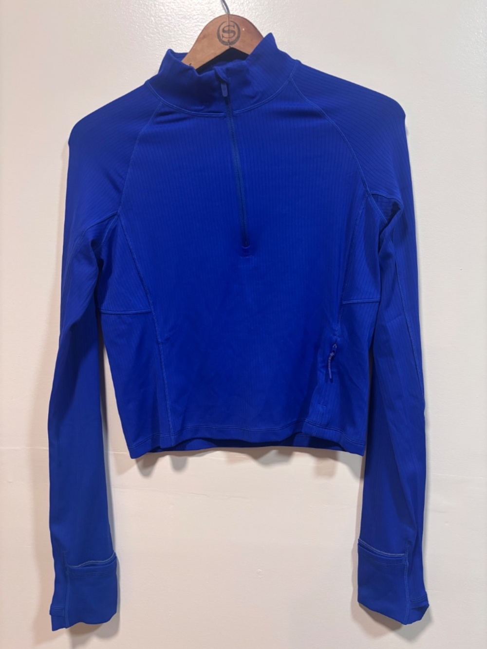 Lululemon Its Rulu Ribbed Cropped Half Zip *Updated M - Picture 3 of 7